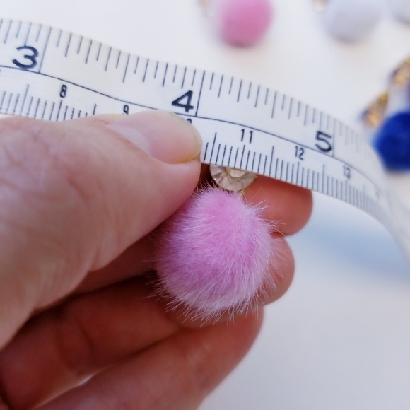 Pom Pom Fuzzy Round Ball Drop Dangling - Picture 6 of 6